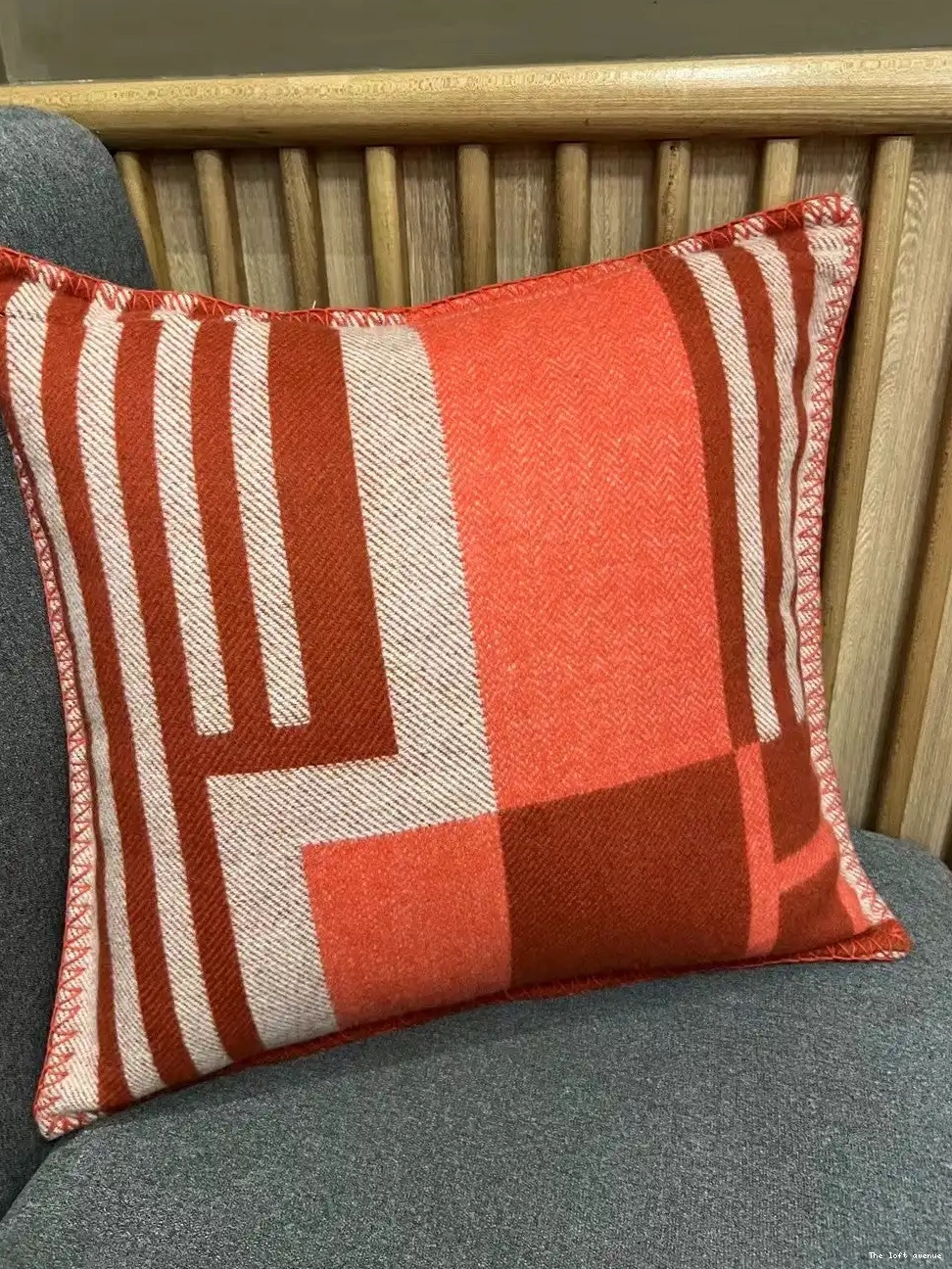 WOOL PILLOW HERMES THROW ITHAQUE 0519